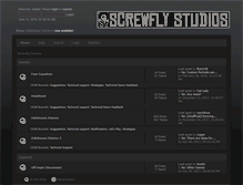Tablet Screenshot of forums.screwflystudios.com
